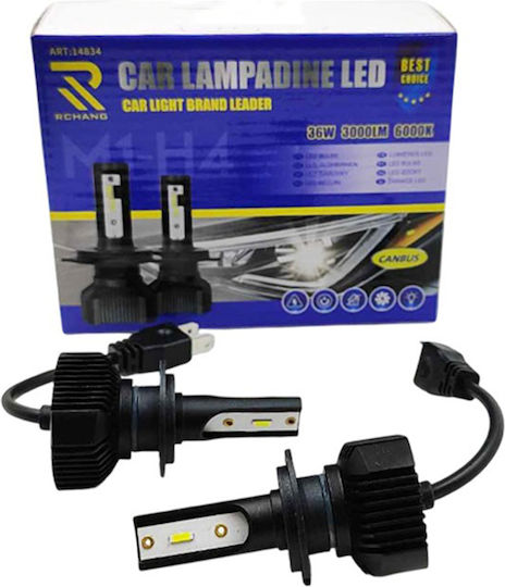 Rchang Λάμπες Αυτοκινήτου H7 / H4 Canbus LED 6000K Ψυχρό Λευκό 12-24V 36W 2τμχ