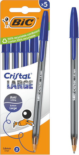 BIC Cristal Kugelschreiber Ballpoint 5 Stück