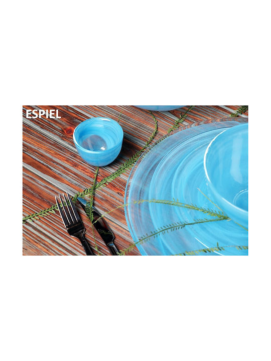 Espiel Atlas Μπωλ Σερβιρίσματος για Ντιπ Στρογγυλό Γυάλινο Γαλάζιο με Διάμετρο 7εκ. 6τμχ