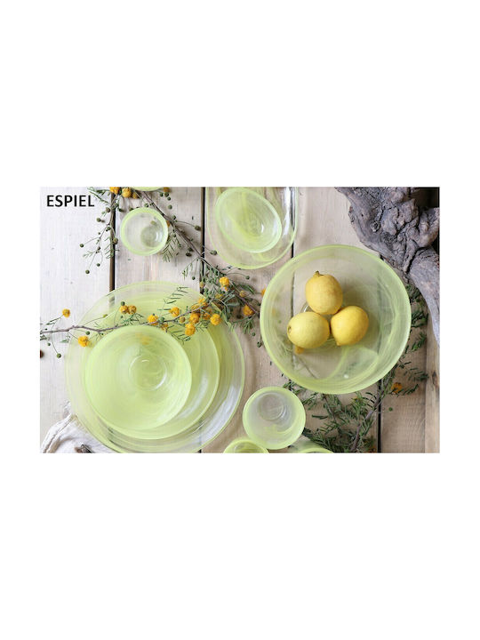 Espiel Atlas Serving Bowl Oval Glass Yellow 10x8cm 6pcs