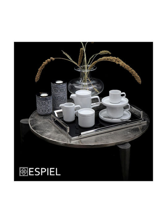 Espiel Good Mood Dip Serving Bowl Round Ceramic White with Diameter 8cm