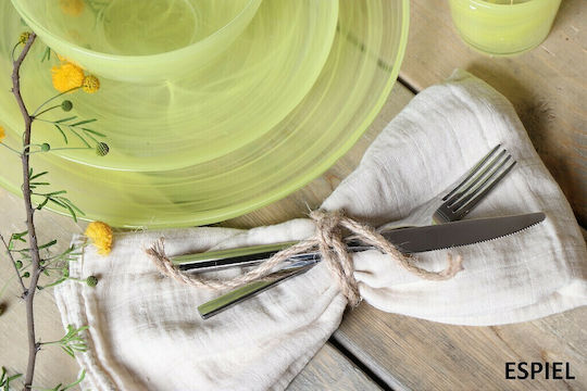 Espiel Atlas Serving Bowl Oval Glass Yellow 10x8cm 6pcs