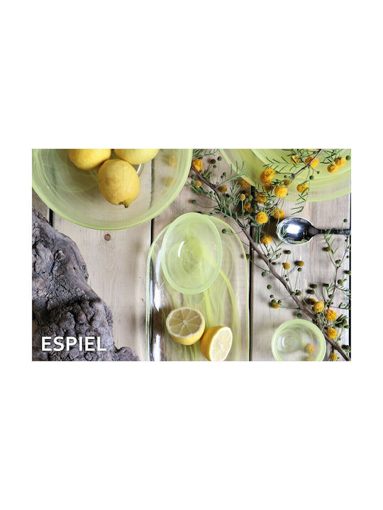 Espiel Atlas Serving Bowl Oval Glass Yellow 10x8cm 6pcs