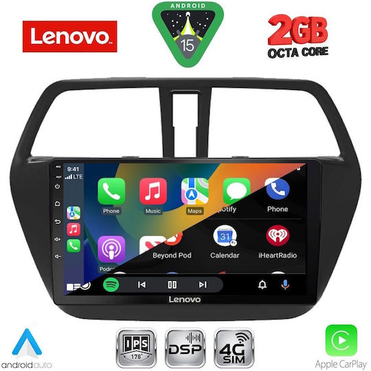 Lenovo Автомобилна Аудио Система (Блутут/USB/WiFi/GPS/Apple-Carplay/Android-Auto) с Тъчскрийн 9"