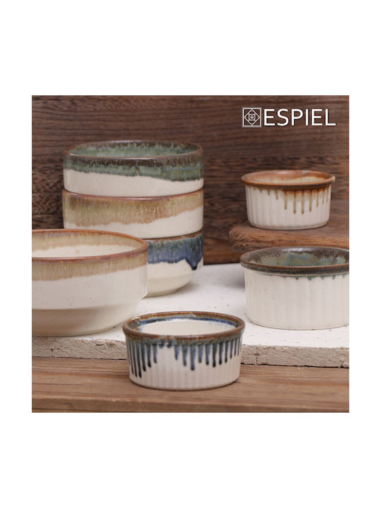 Espiel Essentials Serving Bowl Round Ceramic Green with Diameter 12cm