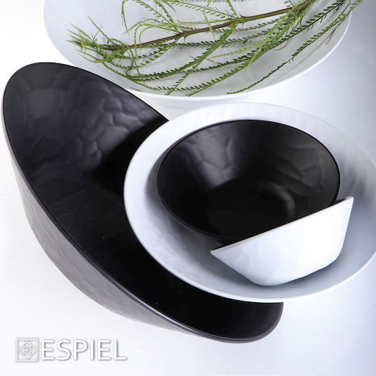 Espiel Wavy Matte Eisschüssel Rund aus Melamin White mit Durchmesser 15cm