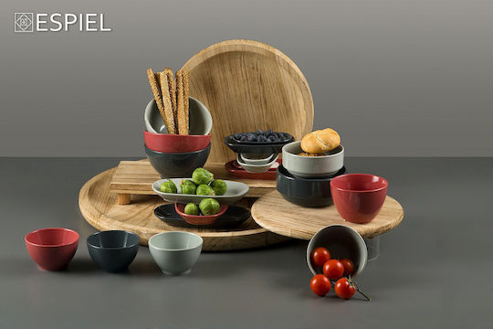 Espiel Essentials Serving Bowl Round Ceramic Anthracite with Diameter 14cm