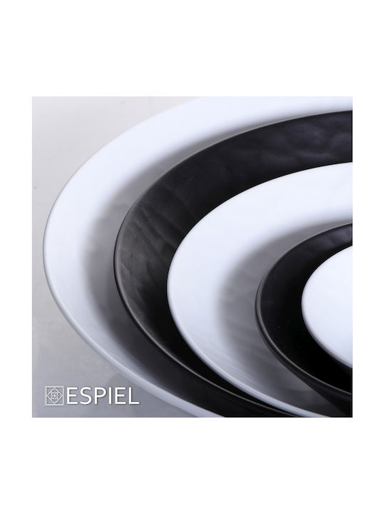 Espiel Wavy Serving Bowl Round made of Melamine Black with Diameter 19cm