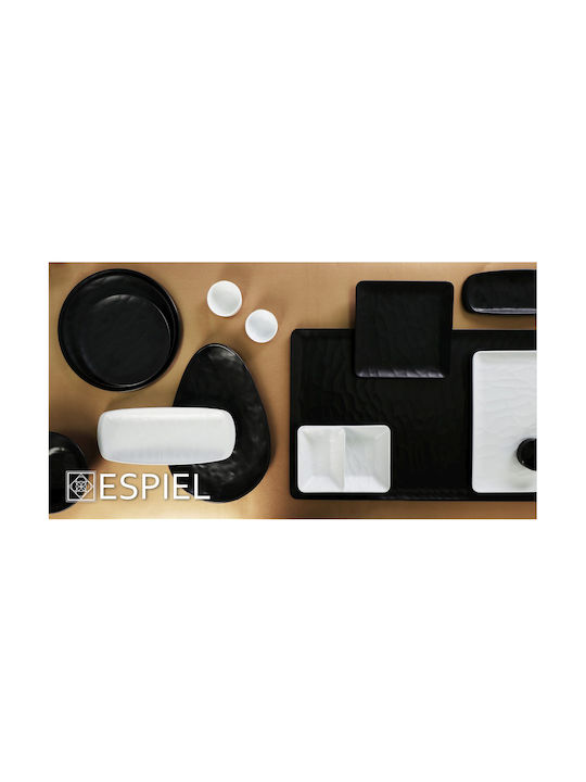 Espiel Wavy Matte Servierschüssel Oval aus Melamin Black 13.5x14cm