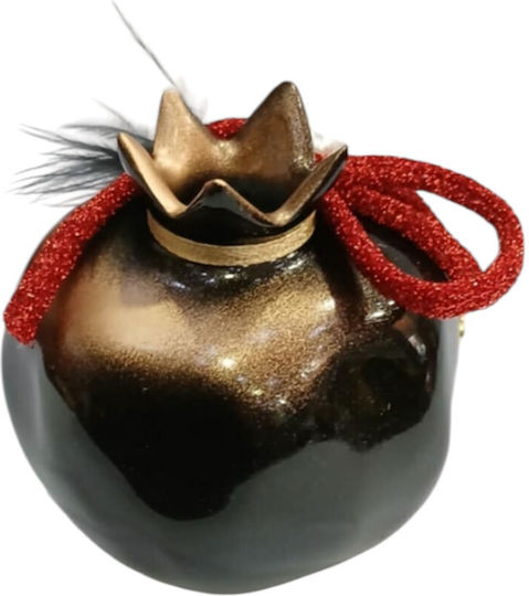 Kalliopi Silver Tischplatte Glücksbringer Granatapfel Schwarz Keramik 2026 7x7cm 1Stück