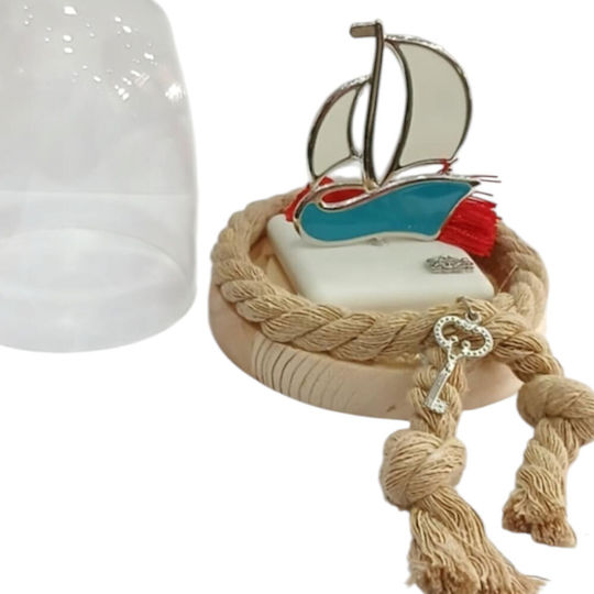 Kalliopi Silver Handmade Tabletop Lucky Charm Boat Blue made of Glass 2026 1pcs Kalliopi Silver Handmade Tabletop Lucky Charm Boat Blue made of Glass 2026 1pcs