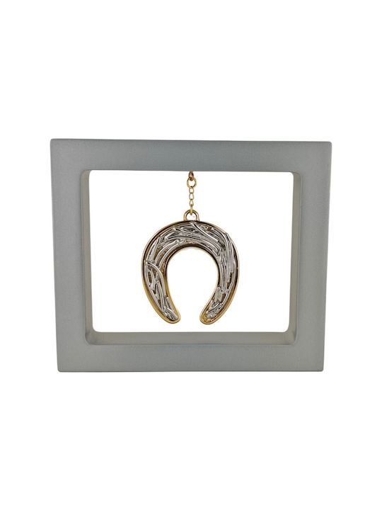 Prince Silvero Tischplatte Glücksbringer Hufeisen Bronze aus Metall 12x14cm 1Stück