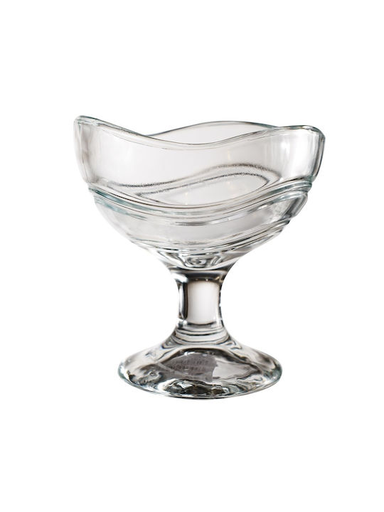Bormioli Rocco Acapulco Ice Cream Serving Bowl Oval Glass Transparent 11.5x11.5cm