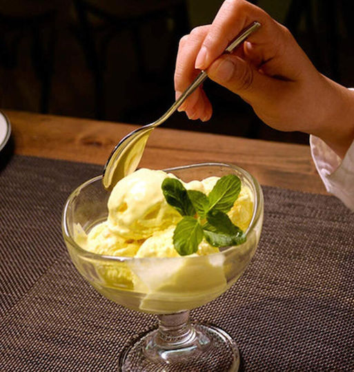 Homestyle Pollo Jr Ice Cream Serving Bowl Oval Glass Transparent 9.5x9.5cm