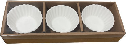 Koopman Bol de Servire Rotund Ceramică Alb cu Diametru 8.5buc