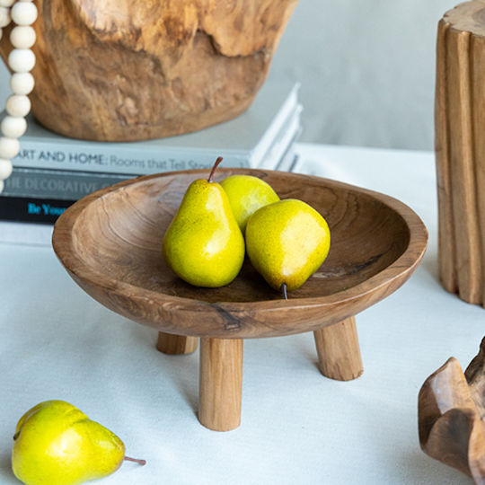 Artekko Serving Bowl Round Wooden with Diameter 20cm