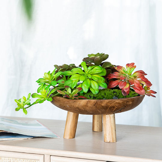 Artekko Serving Bowl Round Wooden with Diameter 20cm