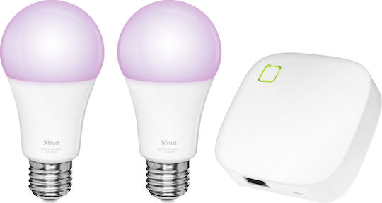 Trust Zigbee Starter Set Умна LED Лампа 9W за Цокъл E27 RGB 806лм Димируем