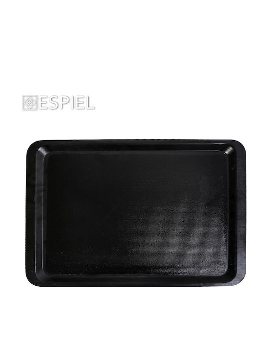 Espiel Rechteckig Serviertablett mit Griffen in Schwarz Farbe 61x43x1.7cm ESPIEL-TFKCM4361K15-1 1Stück
