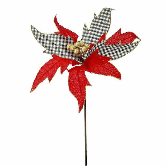 Iliadis Christmas Fabric Decorative Alexandrian 50cm Poinsettia 6pcs