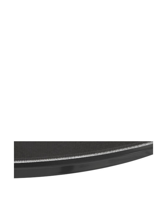 Relaxdays Kunststoff Rund Serviertablett Rutschfest in Schwarz Farbe 35cm 10043120 1Stück