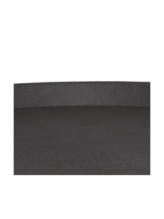 Relaxdays Kunststoff Rund Serviertablett Rutschfest in Schwarz Farbe 35cm 10043120 1Stück