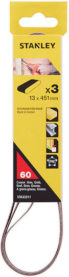 Stanley Sanding Belt 13x451mm Set 3pcs