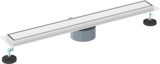 vidaXL Siphon Spülbecken mit Größe 70x11cm Silber