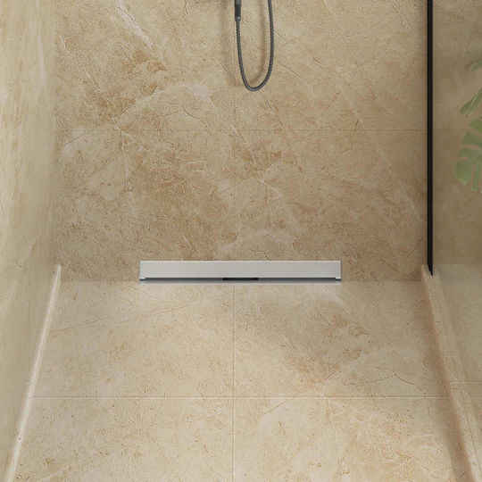 vidaXL Oțel inoxidabil Sifon cu Dimensiune 60x10cm Argintiu