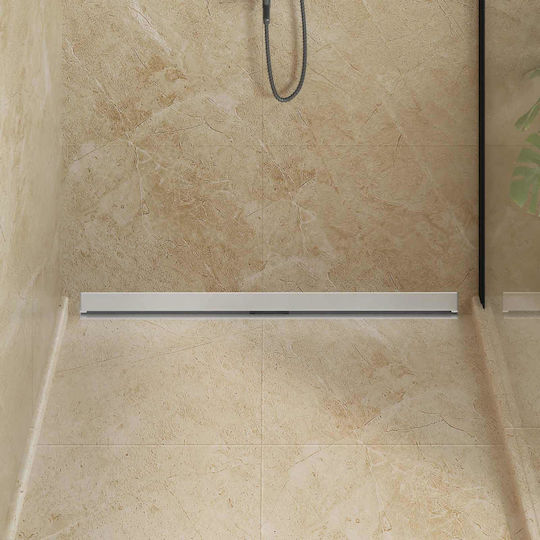 vidaXL Oțel inoxidabil Sifon cu Dimensiune 100x10cm Argintiu
