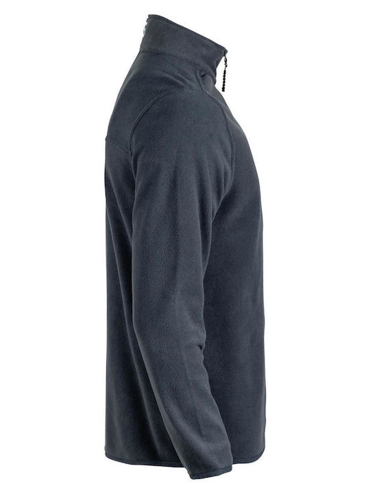 Ισοθερμική Recycled Fleece Μπλούζα Thalassa Φερμουάρ Γκρι Σκούρο