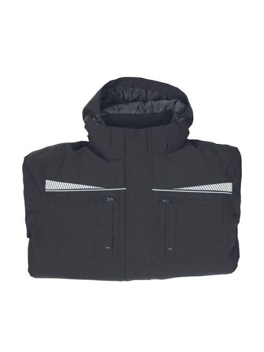 Cerva Work Jacket Cold with Hood Black