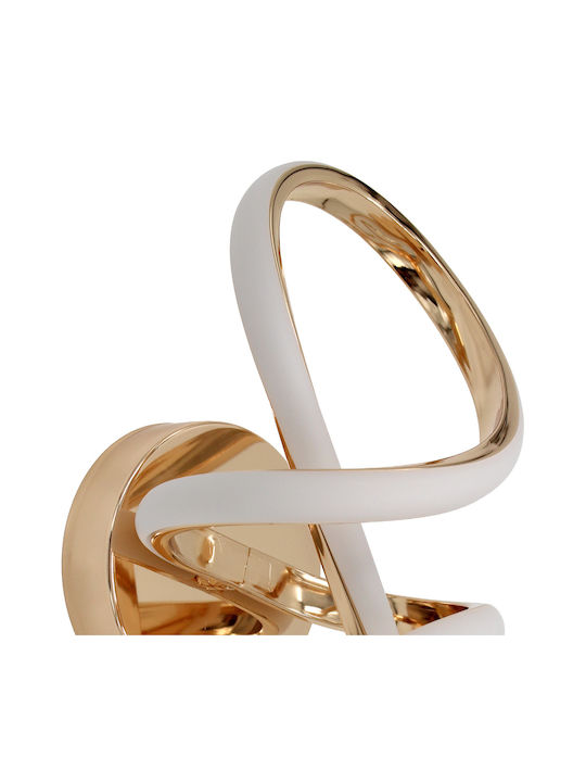 Keskor Modern Leuchte Wand mit Integrierter LED und Warmweißes Licht Gold 13x14x30cm