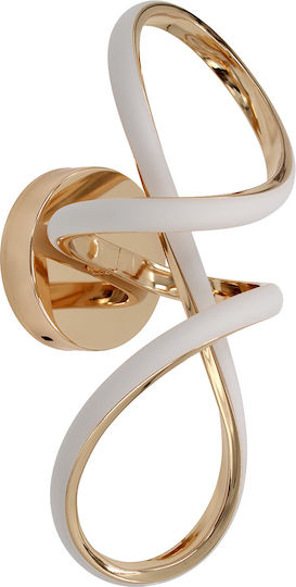 Keskor Modern Lamp Wall with Integrated LED and Warm White Light Gold 13x14x30cm