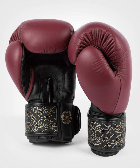 Venum Boxhandschuhe Leder für Kampf Rot
