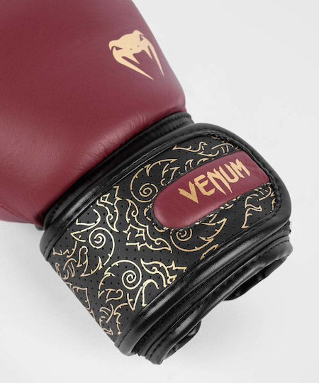 Venum Boxhandschuhe Leder für Kampf Rot