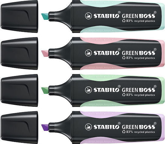 Stabilo Маркер за Подчертаване Green Boss St6070/4-2 Pastel