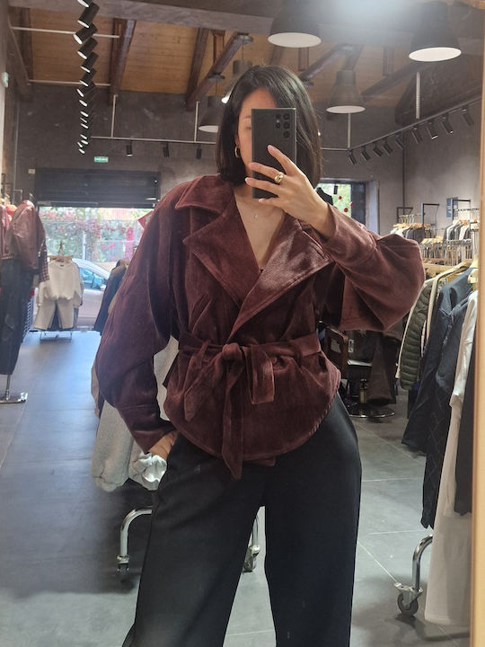 SweetFashion Женски Сако Бордо