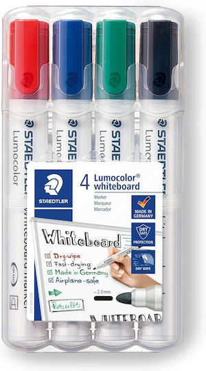 Staedtler Μαρκαδόροι Πίνακα 2mm Σετ 4 χρώματα