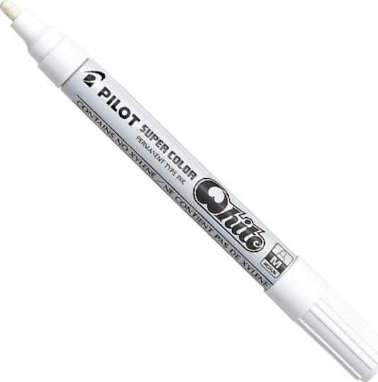 Pilot Super Color Ανεξίτηλοι Μαρκαδόροι Λευκό 4.5mm Σετ 12τμχ