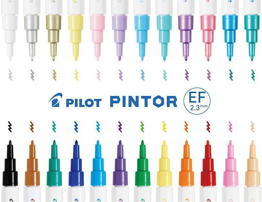 Pilot Pintor Extra Fine Маркери за Рисуване 0.7мм Brown 6бр