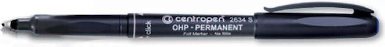 Centropen 2636 F Μαρκαδόροι Διαφανειών Μαύροι 0.6mm Σετ 10τμχ