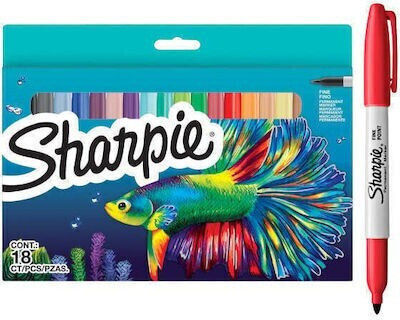 Sharpie Ανεξίτηλοι Μαρκαδόροι Assorted Colours Σετ 6 χρώματα