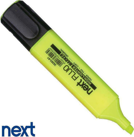 Next Fluo Μαρκαδόροι Υπογράμμισης Κίτρινοι 5mm Σετ 10τμχ