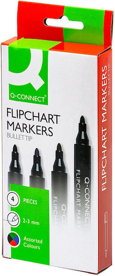 Q-Connect Маркер за флипчарт Q-connect, 4 цвята