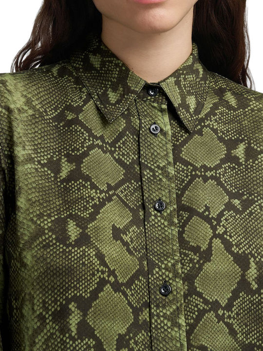 Women's Long Sleeve Shirt Black, Green