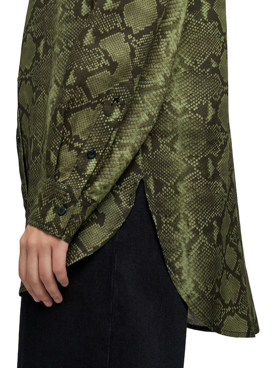 Women's Long Sleeve Shirt Black, Green