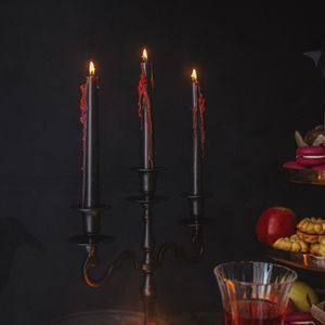 PartyDeco Декоративна Свещ Конус Черен 1бр