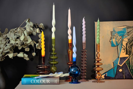 Maegen Decorative Candle Taper Brown 3pcs