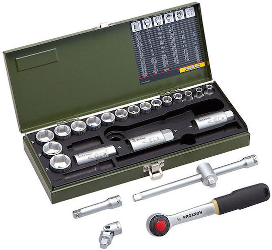 Proxxon Set Ratchet 3\8" 20pcs